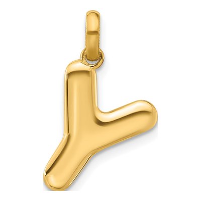 14K Yellow Gold Fancy Letter Y Pendant