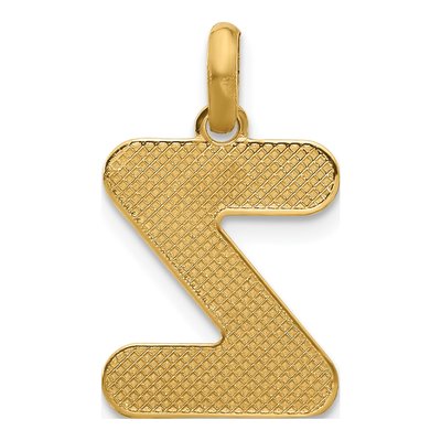 14K Yellow Gold Fancy Letter Z Pendant – view 3