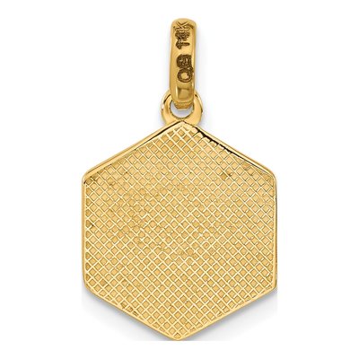 14K Yellow Gold Dice Pendant – view 3