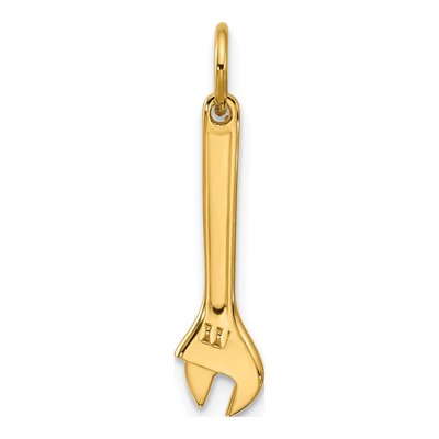 14K Yellow Gold Wrench Pendant