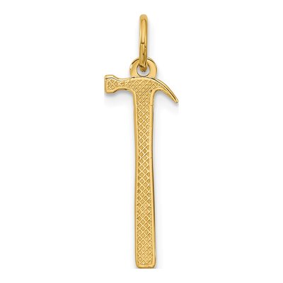 14K Yellow Gold Fancy Hammer Pendant – view 3