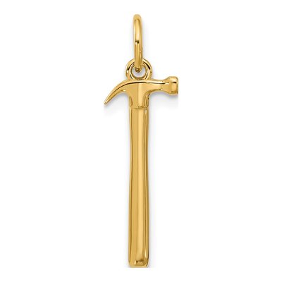 14K Yellow Gold Fancy Hammer Pendant