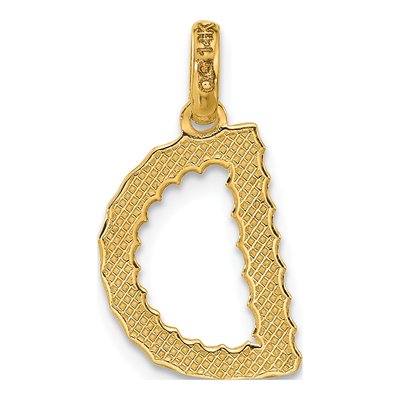 14K Yellow Gold Letter D Pendant – view 3