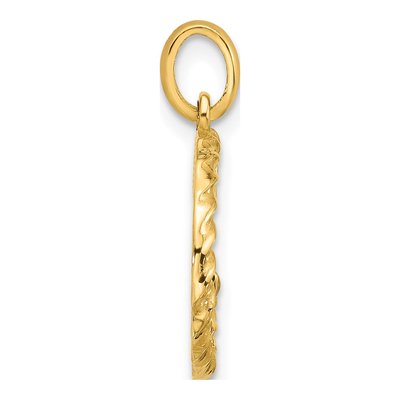 14K Yellow Gold Fancy Twist Letter G Pendant – view 2