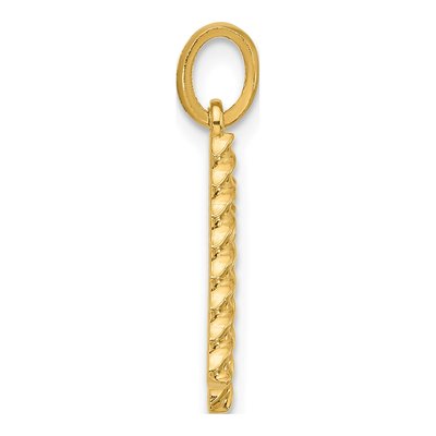 14K Yellow Gold Fancy Twist Letter K Pendant – view 2