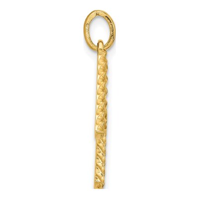 14K Yellow Gold Letter M Pendant – view 2