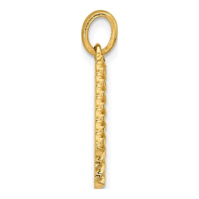 14K Yellow Gold Letter N Pendant – view 2