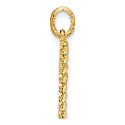 14K Yellow Gold Letter P Pendant – view 2