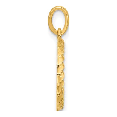 14K Yellow Gold Letter Q Pendant – view 2