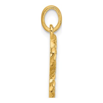 14K Yellow Gold Fancy Twist Letter S Pendant – view 2