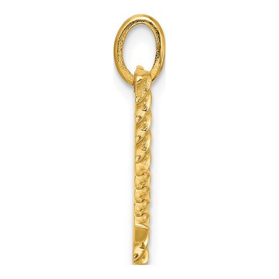 14K Yellow Gold Fancy Twist Letter X Pendant – view 2
