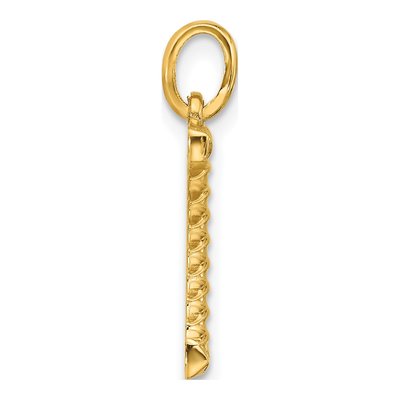 14K Yellow Gold Twist Letter Z Pendant – view 2