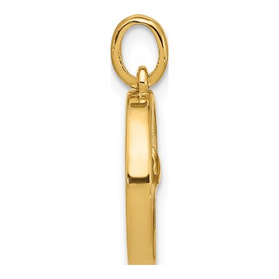 14K Yellow Gold Waffle Pendant – view 2