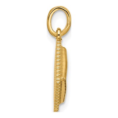14K Yellow Gold Ravioli Pendant – view 2