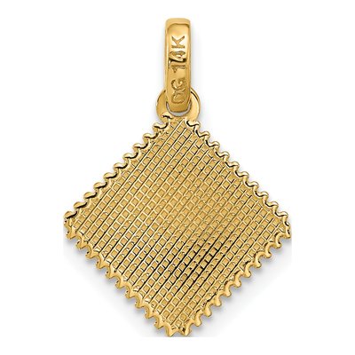 14K Yellow Gold Ravioli Pendant – view 3