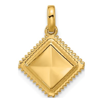 14K Yellow Gold Ravioli Pendant