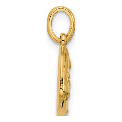 14K Yellow Gold Fancy Cookie Pendant – view 2