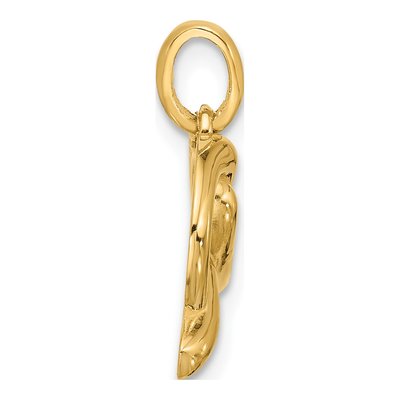 14K Yellow Gold Fancy Pretzel Charm – view 2