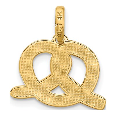 14K Yellow Gold Fancy Pretzel Charm – view 3
