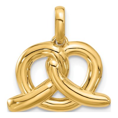 14K Yellow Gold Fancy Pretzel Charm