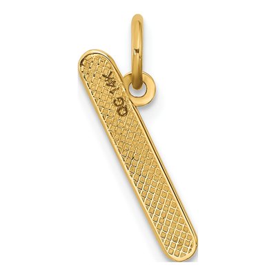 14K Yellow Gold 3-D Breadstick Charm – view 3