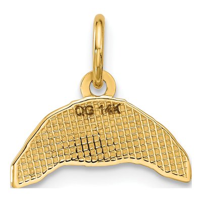 14K Yellow Gold Croissant Pendant – view 3