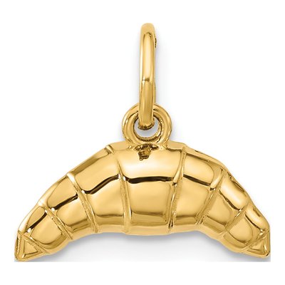 14K Yellow Gold Croissant Pendant