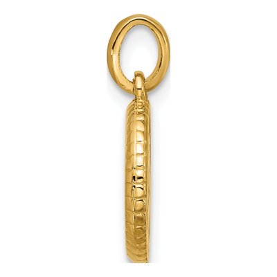 14K Yellow Gold Red Enameled Pie Charm – view 2