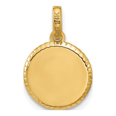 14K Yellow Gold Red Enameled Pie Charm – view 3