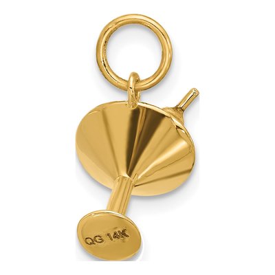 14K Yellow Gold Martini Glass Olives Charm – view 2