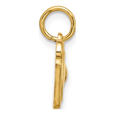 14K Yellow Gold Enameled Egg on Toast Charm – view 2