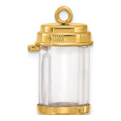 14K Yellow Gold Fancy Pill Bottle Charm – view 2