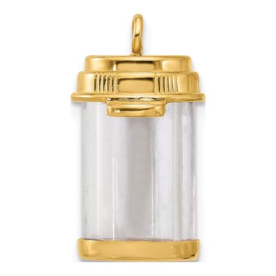 14K Yellow Gold Fancy Pill Bottle Charm – view 3