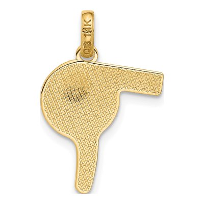 14K Yellow Gold Hairdryer Pendant – view 3