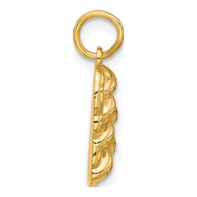 14K Yellow Gold Challah Bread Pendant – view 2