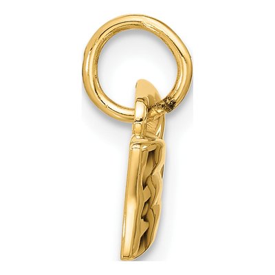 14K Yellow Gold Fancy Hair Bow Pendant – view 2