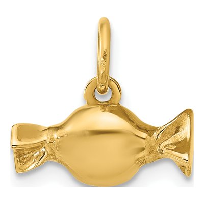 14K Yellow Gold Taffy Candy Pendant – view 3