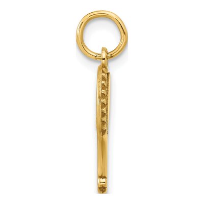 14K Two-Tone Gold Fancy Hand Mirror Pendant – view 2