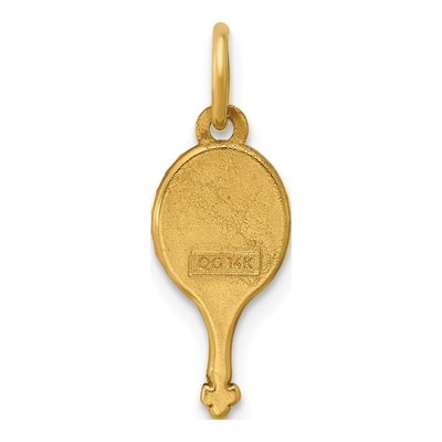 14K Two-Tone Gold Fancy Hand Mirror Pendant – view 3