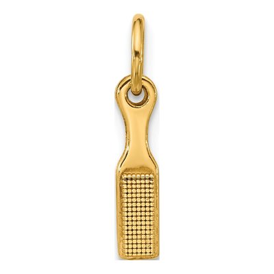 14K Yellow Gold Blue Enamel Hairbrush Charm – view 4