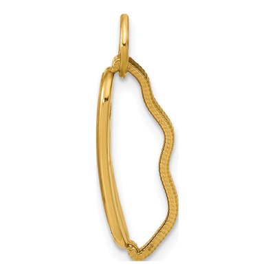 14K Yellow Gold Black Enamel Sleep Mask Charm – view 2
