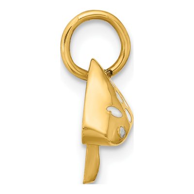 14K Yellow Gold Enameled Toadstool Charm – view 2