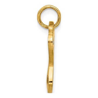14K Yellow Gold Black Enamel Swimsuit Charm – view 2