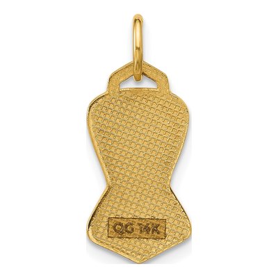14K Yellow Gold Black Enamel Swimsuit Charm – view 3