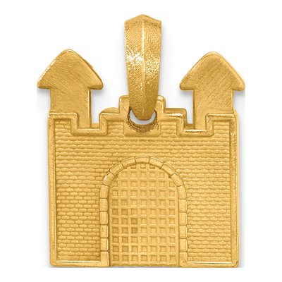 14K Yellow Gold Castle Pendant – view 3