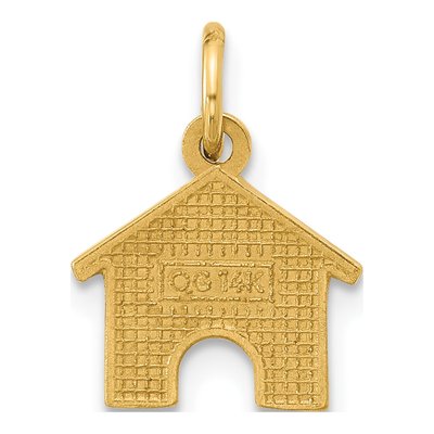 14K Yellow Gold Dog House Pendant – view 3