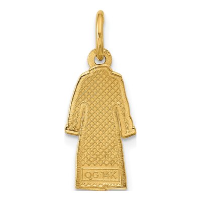 14K Yellow Gold Enameled Bathrobe Charm – view 3