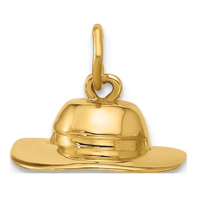 14K Yellow Gold Sun Hat Pendant – view 3
