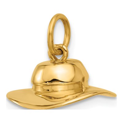 14K Yellow Gold Sun Hat Pendant – view 4