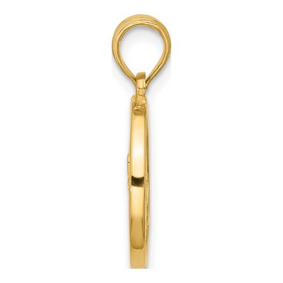 14K Yellow Gold Capricorn Zodiac Pendant – view 2